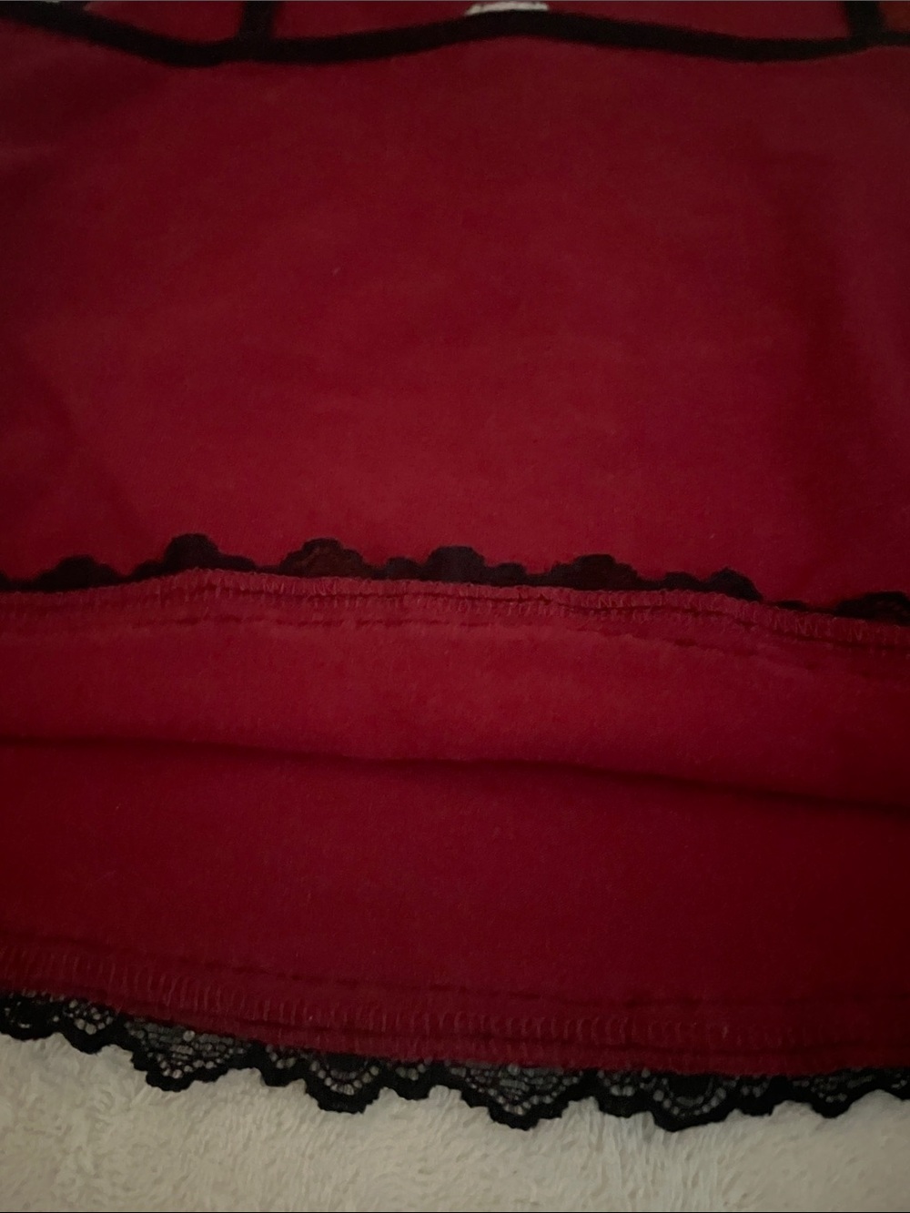 ROMWE Burgundy Crop Cami with Black Cat Embroidery - Picture 7 of 7